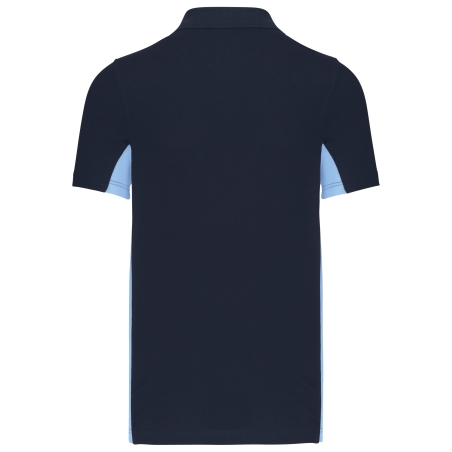 Polo Piqué Bicolore Manches Courtes Homme Ciel – Kariban – vue 2