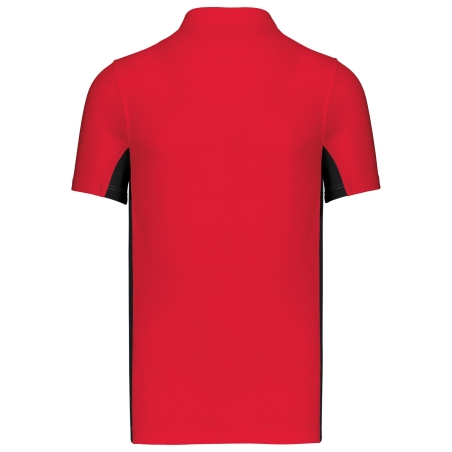 Polo Piqué Bicolore Homme Noir – Kariban – vue 2