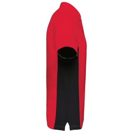Polo Piqué Bicolore Homme Noir – Kariban – vue 3