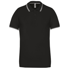 Polo Maille Piquée Homme Noir Kariban – Coupe Droite 220 g/m²