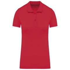 Polo Piqué Bio 180 Femme Rouge | Kariban