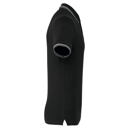 Polo Maille Piquée Homme Noir Kariban – Coupe Droite 220 g/m² – vue 3