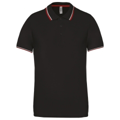 Polo Maille Piquée Manches Courtes Homme Noir – Kariban