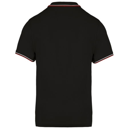 Polo Maille Piquée Manches Courtes Homme Noir – Kariban – vue 2