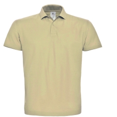 Polo piqué homme manches courtes beige