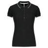 Polo Manches Courtes Femme Noir – Kariban Sailing
