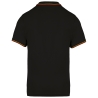 Polo Maille Piquée Homme Noir Liserés Contrastés Kariban – vue 2