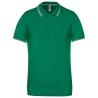 Polo Vert Kelly / Gris clair / Blanc Homme Maille Piquée Manches Courtes Kariban