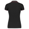 Polo manches courtes femme Noir liserés contrastés Kariban – vue 2