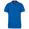 Polo Maille Piquée Homme Blanc Liserés Contrastés Kariban