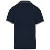 Polo Marine / Gris clair / Blanc Homme Maille Piquée Manches Courtes Kariban – vue 2
