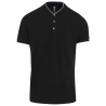 Polo col mao manches courtes homme Kariban – Noir / Gris Oxford