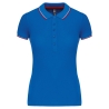 Polo manches courtes femme Blanc liseré contrasté Kariban