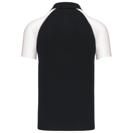 Polo Baseball Manches Courtes Kariban Noir – vue 2