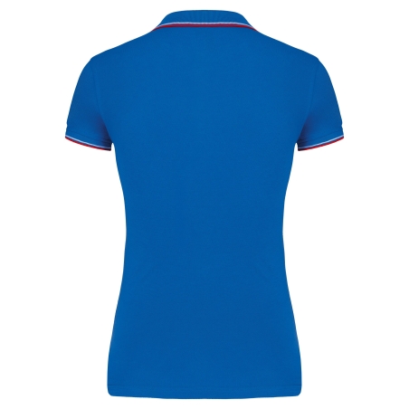 Polo manches courtes femme Blanc liseré contrasté Kariban – vue 2