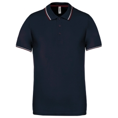 Polo Marine / Bordeaux / Blanc Homme Maille Piquée Manches Courtes Kariban