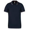 Polo Marine / Bordeaux / Blanc Homme Maille Piquée Manches Courtes Kariban