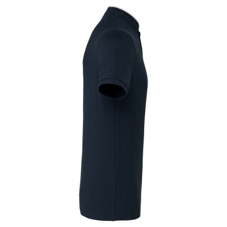 Polo Col Mao Manches Courtes Homme Blanc Kariban – vue 3