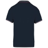 Polo Marine / Bordeaux / Blanc Homme Maille Piquée Manches Courtes Kariban – vue 2