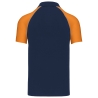 Polo Baseball Manches Courtes Kariban Orange et Navy – vue 2