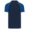 Polo Baseball Manches Courtes Bicolore Bleu Marine/Royal – Kariban