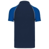 Polo Baseball Manches Courtes Bicolore Bleu Marine/Royal – Kariban – vue 2