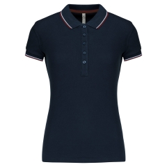 Polo Manches Courtes Femme Marine / Bordeaux / Blanc – Kariban Sailing