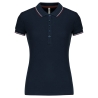 Polo Manches Courtes Femme Marine / Bordeaux / Blanc – Kariban Sailing