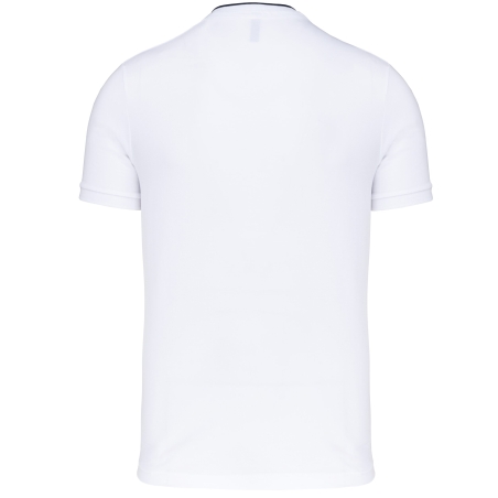 Polo col mao manches courtes homme Blanc / Marine Kariban – vue 2