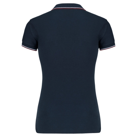 Polo Manches Courtes Femme Marine / Bordeaux / Blanc – Kariban Sailing – vue 2