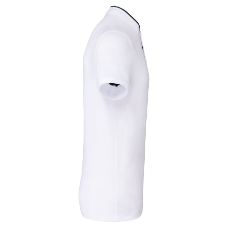 Polo col mao manches courtes homme Blanc / Marine Kariban – vue 3