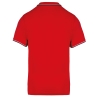 Polo Maille Piquée Manches Courtes Homme Rouge / Marine / Blanc – Kariban – vue 2