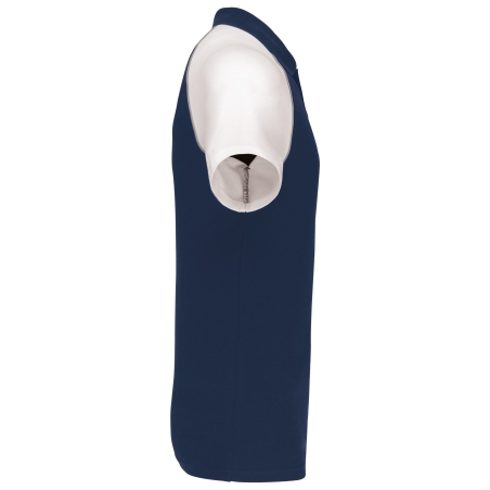 Polo Baseball Manches Courtes Kariban Blanc – Style Bicolore – vue 3
