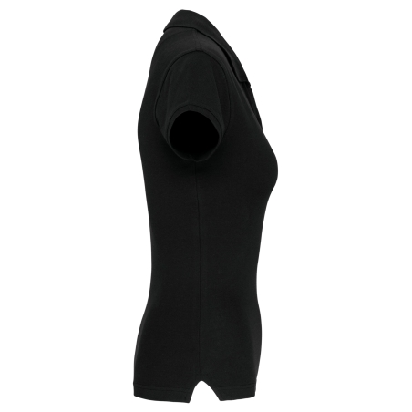 Polo piqué manches courtes femme Noir – Kariban – vue 3