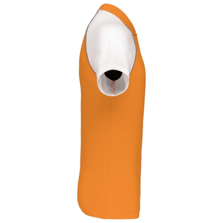 Polo Baseball Manches Courtes Orange Kariban – Coton Piqué – vue 3