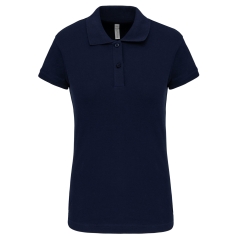 Polo Piqué Manches Courtes Femme Marine Kariban