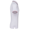 Polo Blanc / Marine / Rouge Homme Maille Piquée Manches Courtes Kariban – vue 3