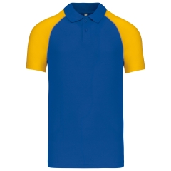 Polo baseball manches courtes Jaune