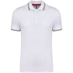 Polo Blanc Homme Maille Piquée Kariban – Liserés Contrastés