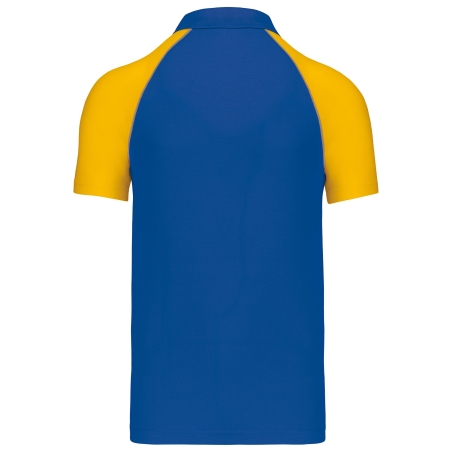 Polo baseball manches courtes Jaune – vue 2