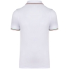 Polo Blanc Homme Maille Piquée Kariban – Liserés Contrastés – vue 2