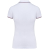 Polo Manches Courtes Femme Blanc / Marine / Rouge – Kariban Sailing 220 g/m² – vue 2