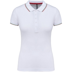 Polo Manches Courtes Femme Blanc Kariban – Coupe Straight 220 g/m²