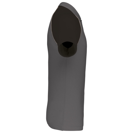 Polo Baseball Manches Courtes Kariban – Noir / Gris Ardoise – vue 3