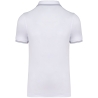 Polo Maille Piquée Manches Courtes Homme Blanc / Bleu ciel / Gris clair – Kariban – vue 2