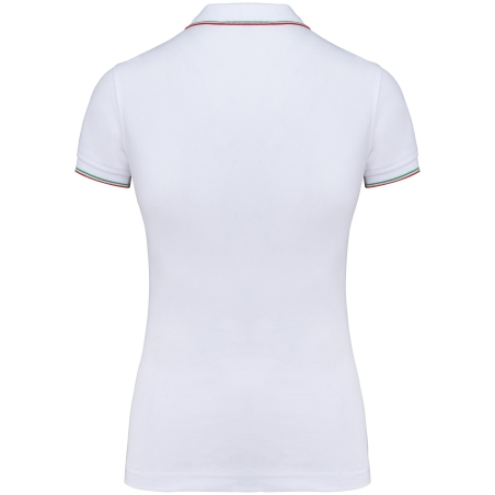 Polo Manches Courtes Femme Blanc Kariban – Coupe Straight 220 g/m² – vue 2