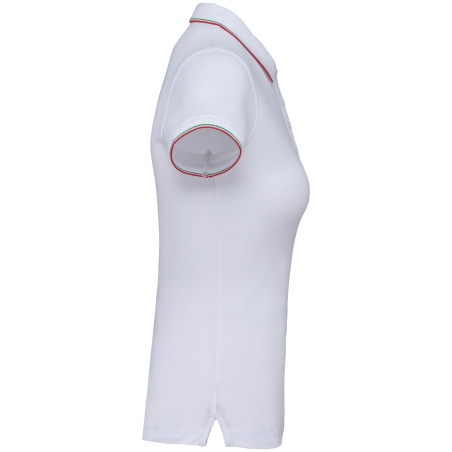 Polo Manches Courtes Femme Blanc Kariban – Coupe Straight 220 g/m² – vue 3
