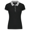 Polo piqué bicolore femme noir & gris Oxford – Kariban