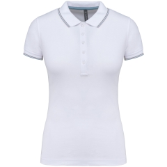 Polo Manches Courtes Femme Blanc Kariban – Coupe Straight