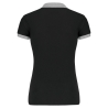 Polo piqué bicolore femme noir & gris Oxford – Kariban – vue 2